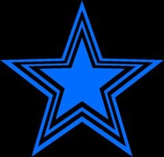 Texas Star 5 pointed star reflective decals